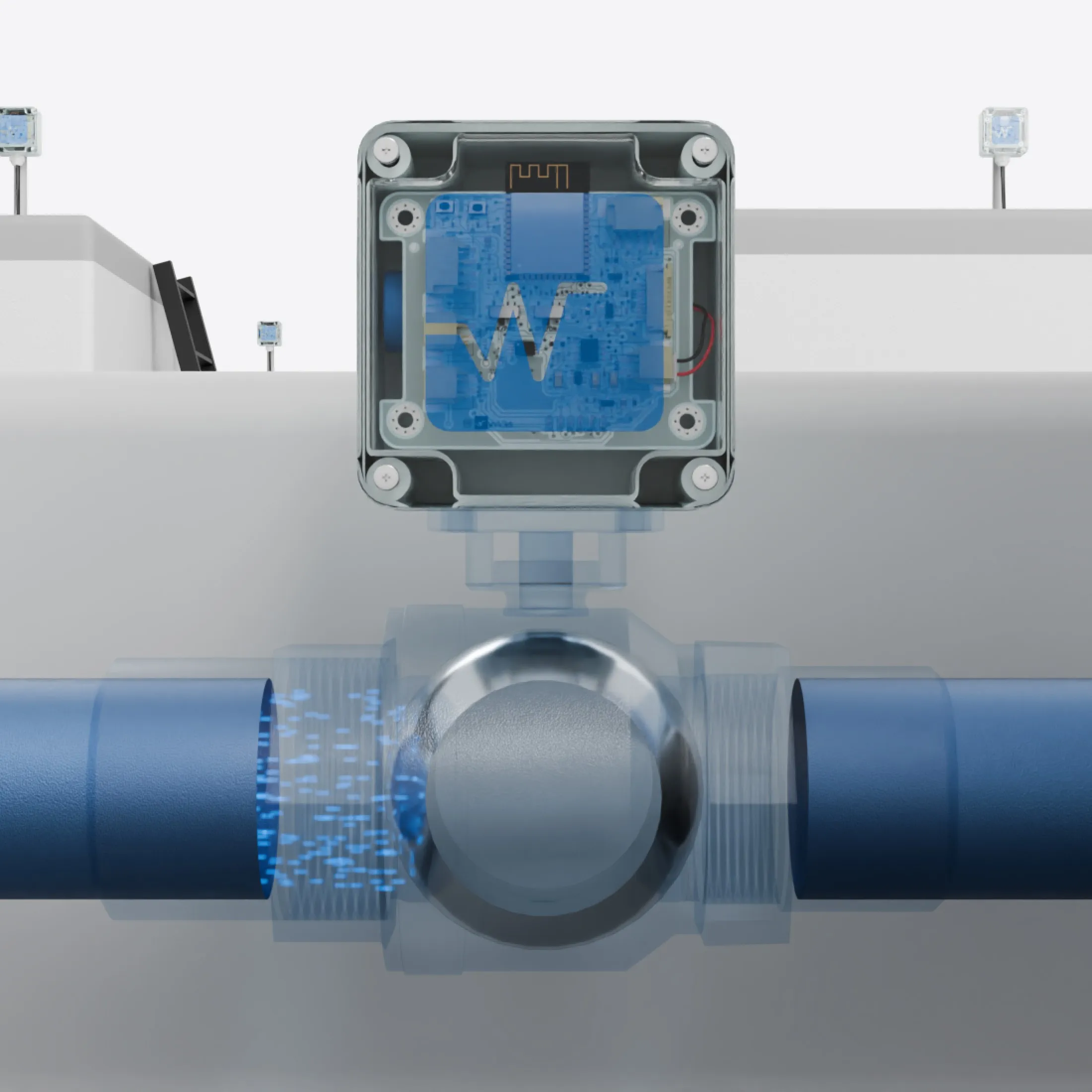 Realtime Valve Control Lowpoly 3D representation