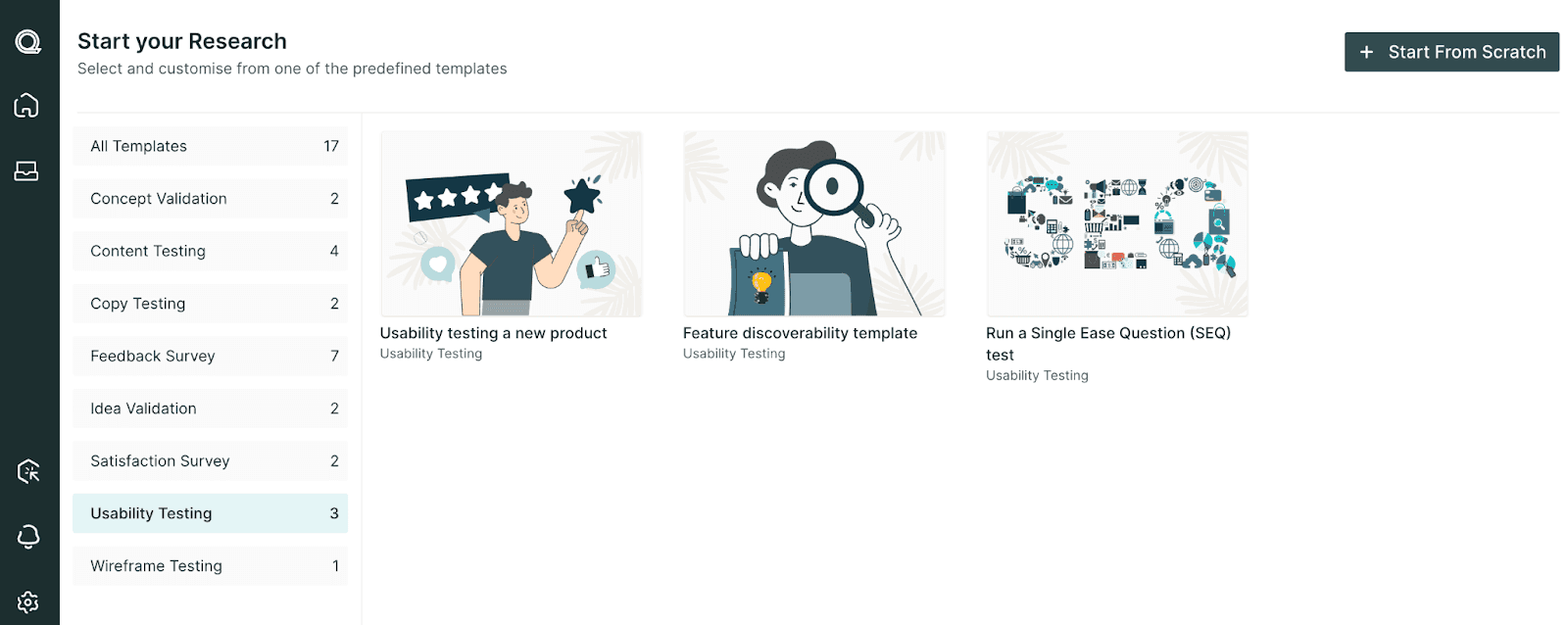 Qatalyst User Research Templates