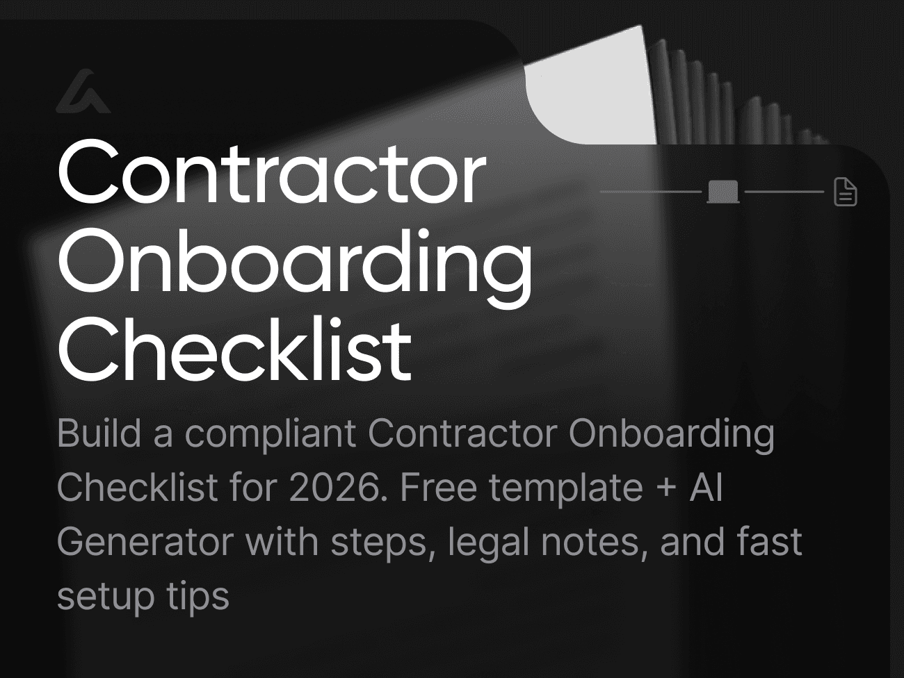 Contractor Onboarding Checklist