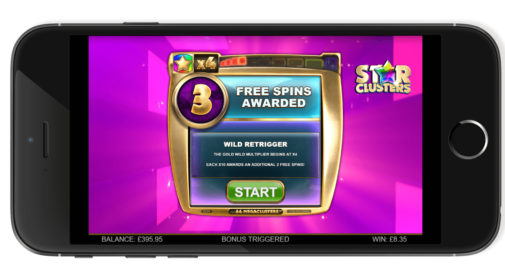 Star Clusters - free spins Big Time Gaming