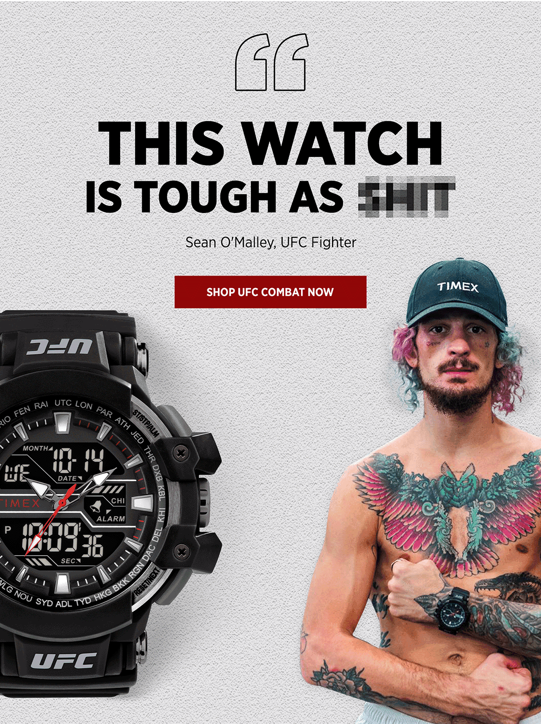 timex x ufc website banner