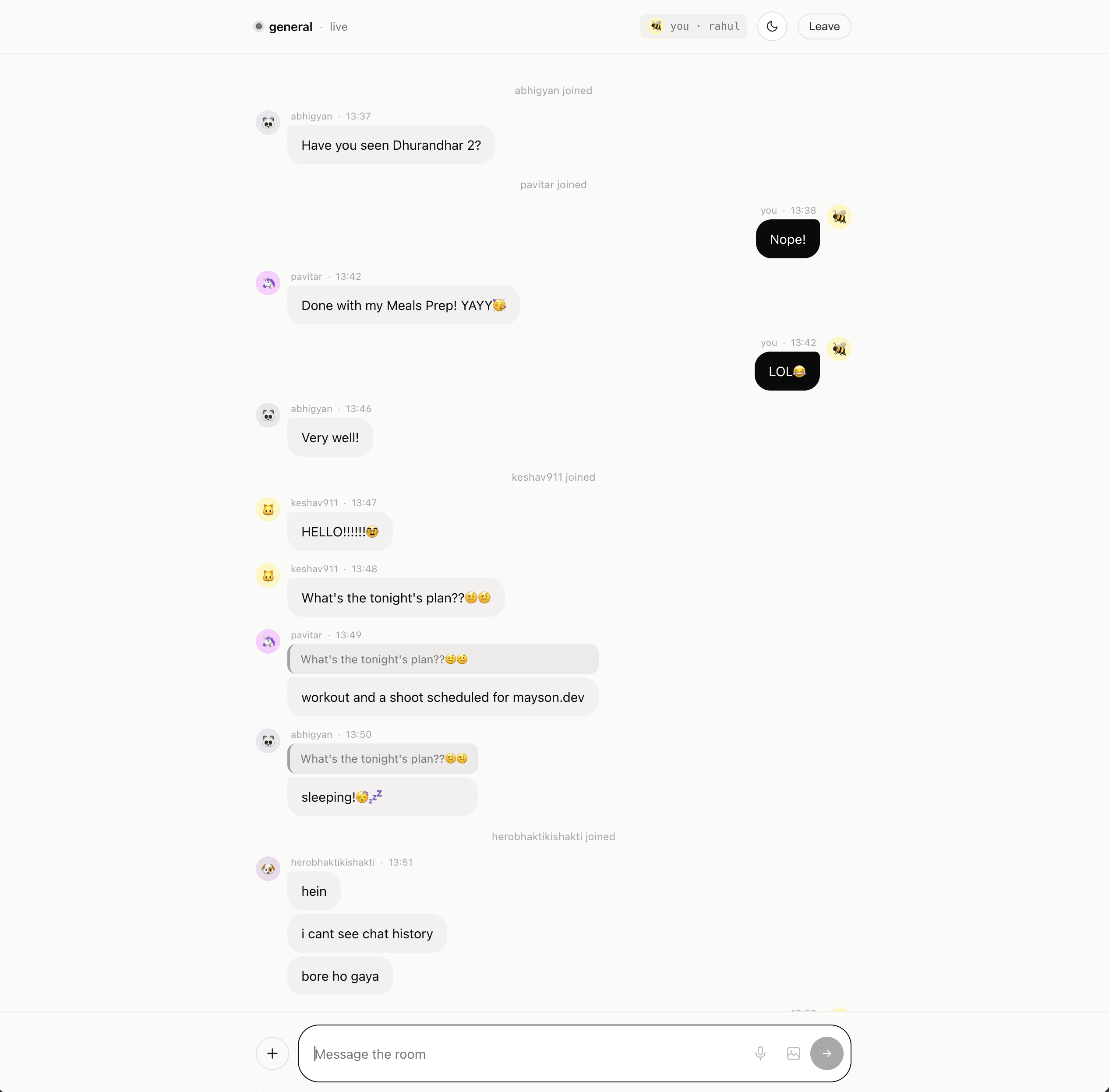 Gupshup Real-Time Messaging App