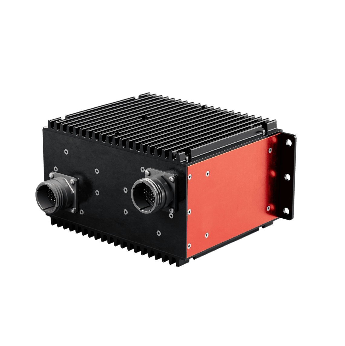 Next Generation Flight Control Computer, back view.