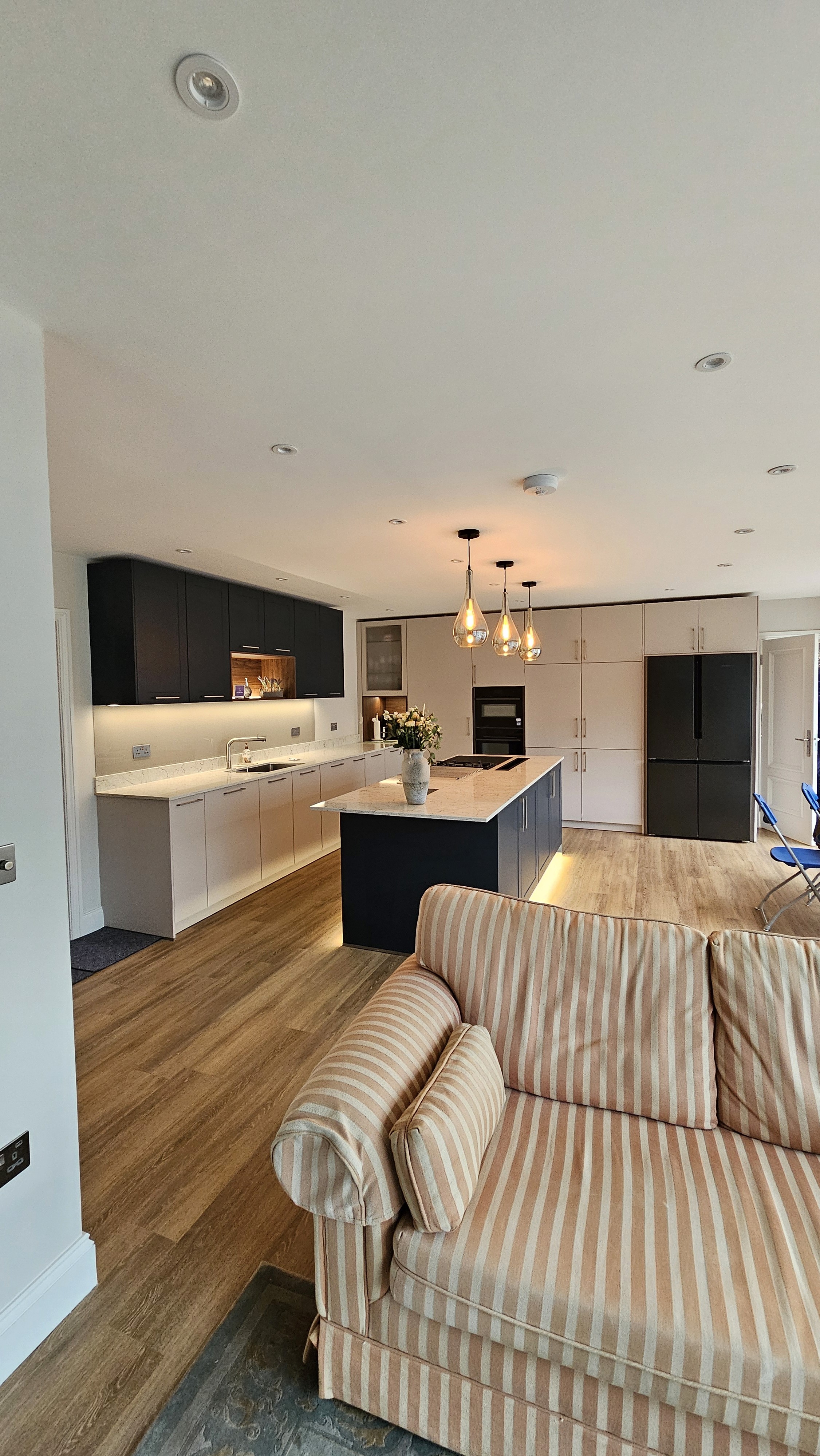 luxury bathroom door opened rear view