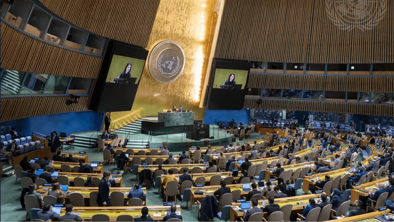 The U.N. General Assembly holds an election of members of the Human Rights Council on Oct. 14, 2025. Photo courtesy of Manuel Elias/U.N. Photo.