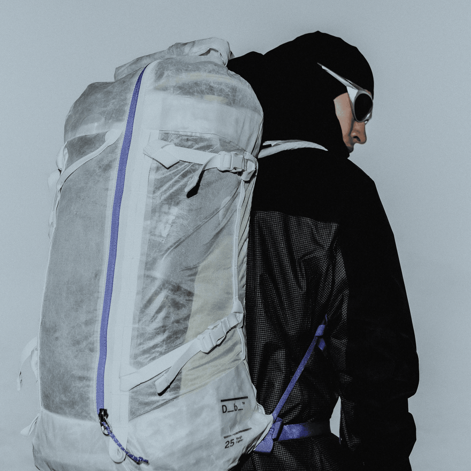 photo of a backpack worn by a woman.