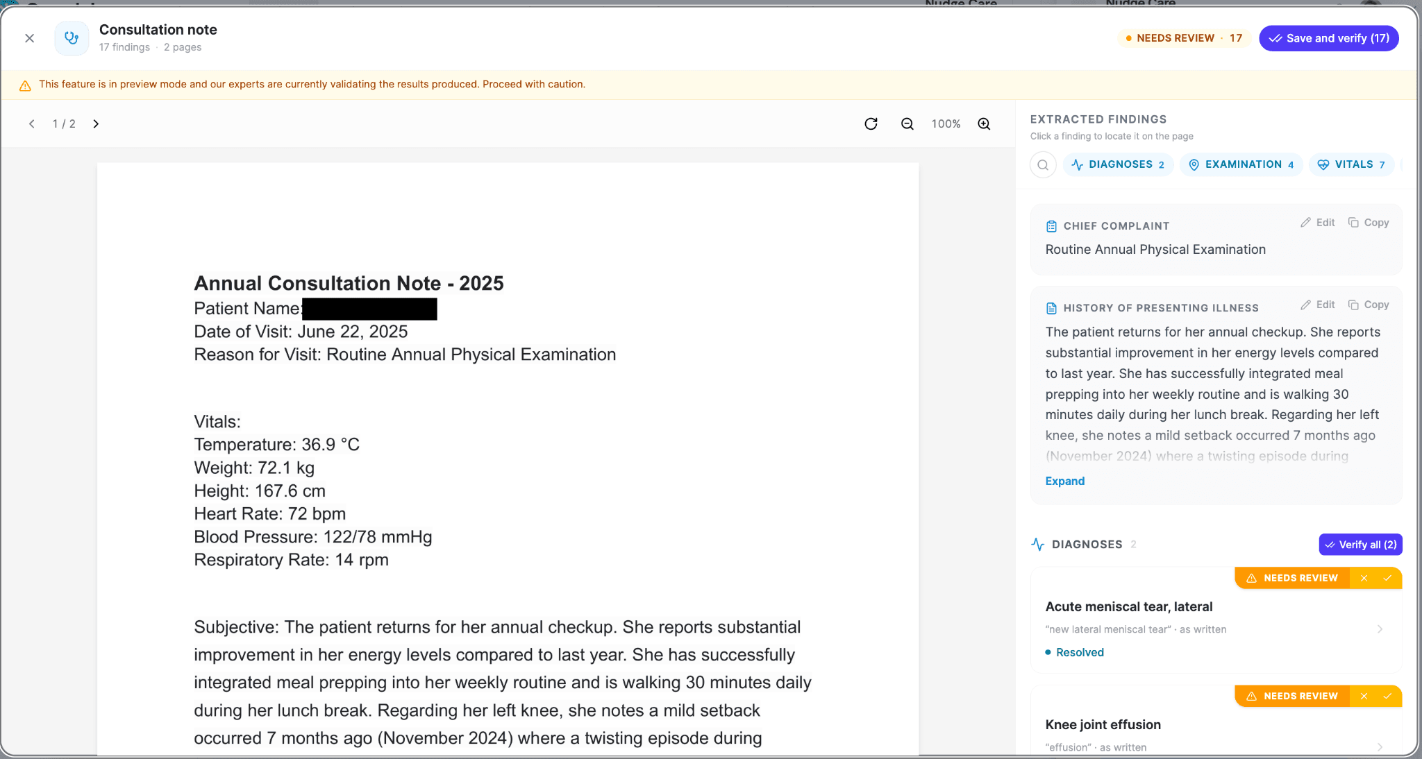 Clinical notes on Nudge Care