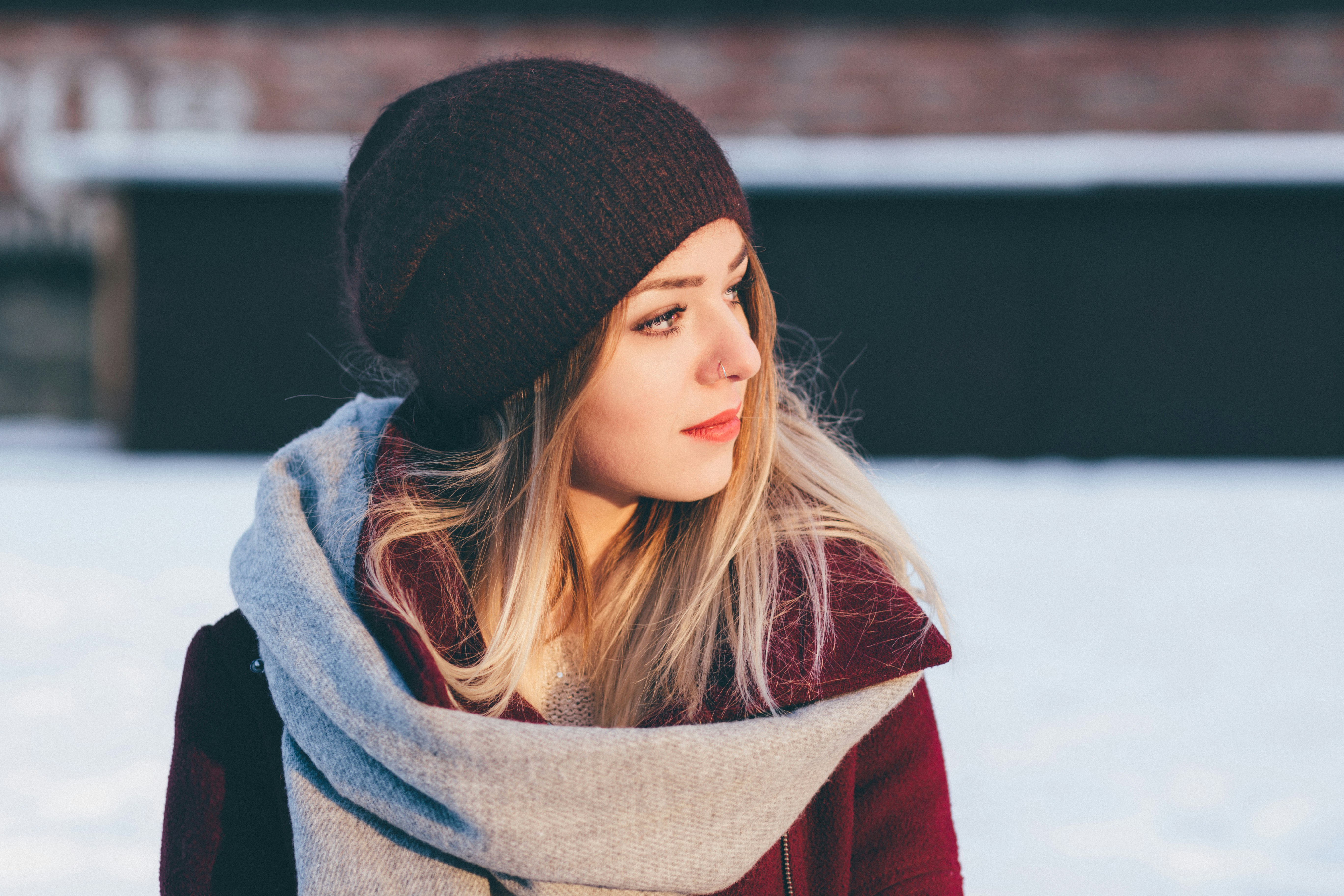 woman with warm cloths - Winter Color Analysis