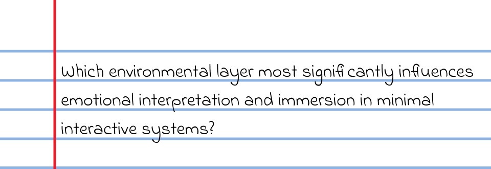 Which environmental layer most significantly influences emotional interpretation and immersion in minimal interactive systems?