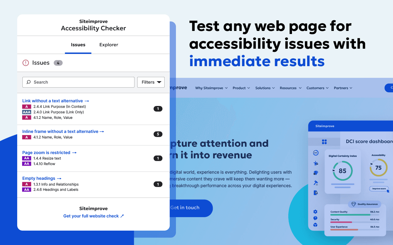 Siteimprove Accessibility Checker