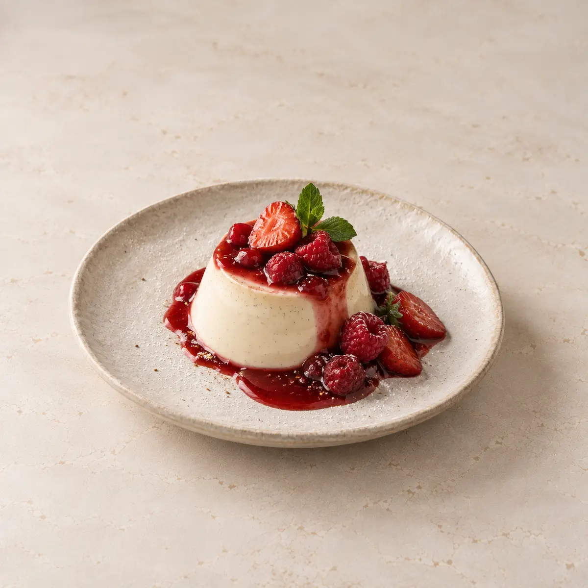 Panna cotta vaniglia e frutti rossi
