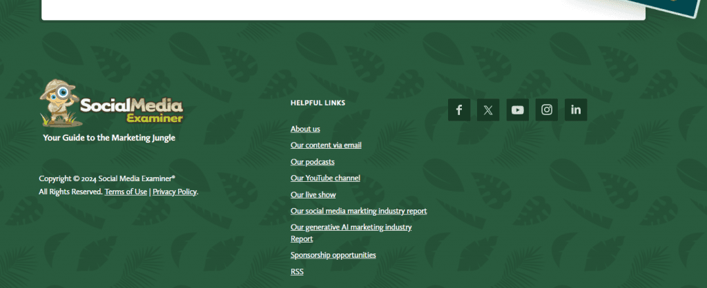 Social Media Examiner Footer