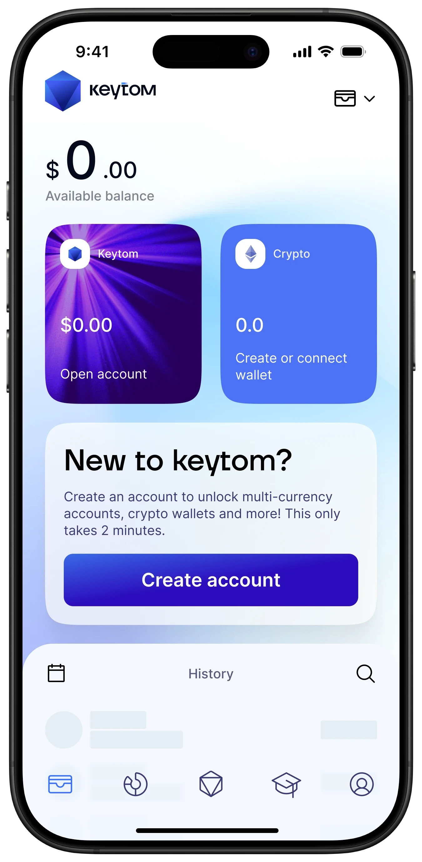 Keytom App Screen