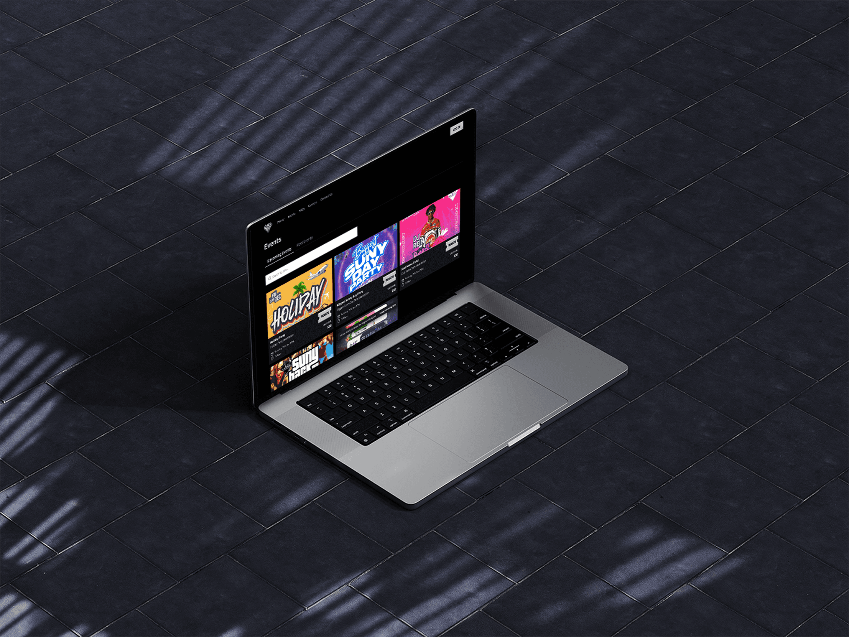 black diamond website mockup