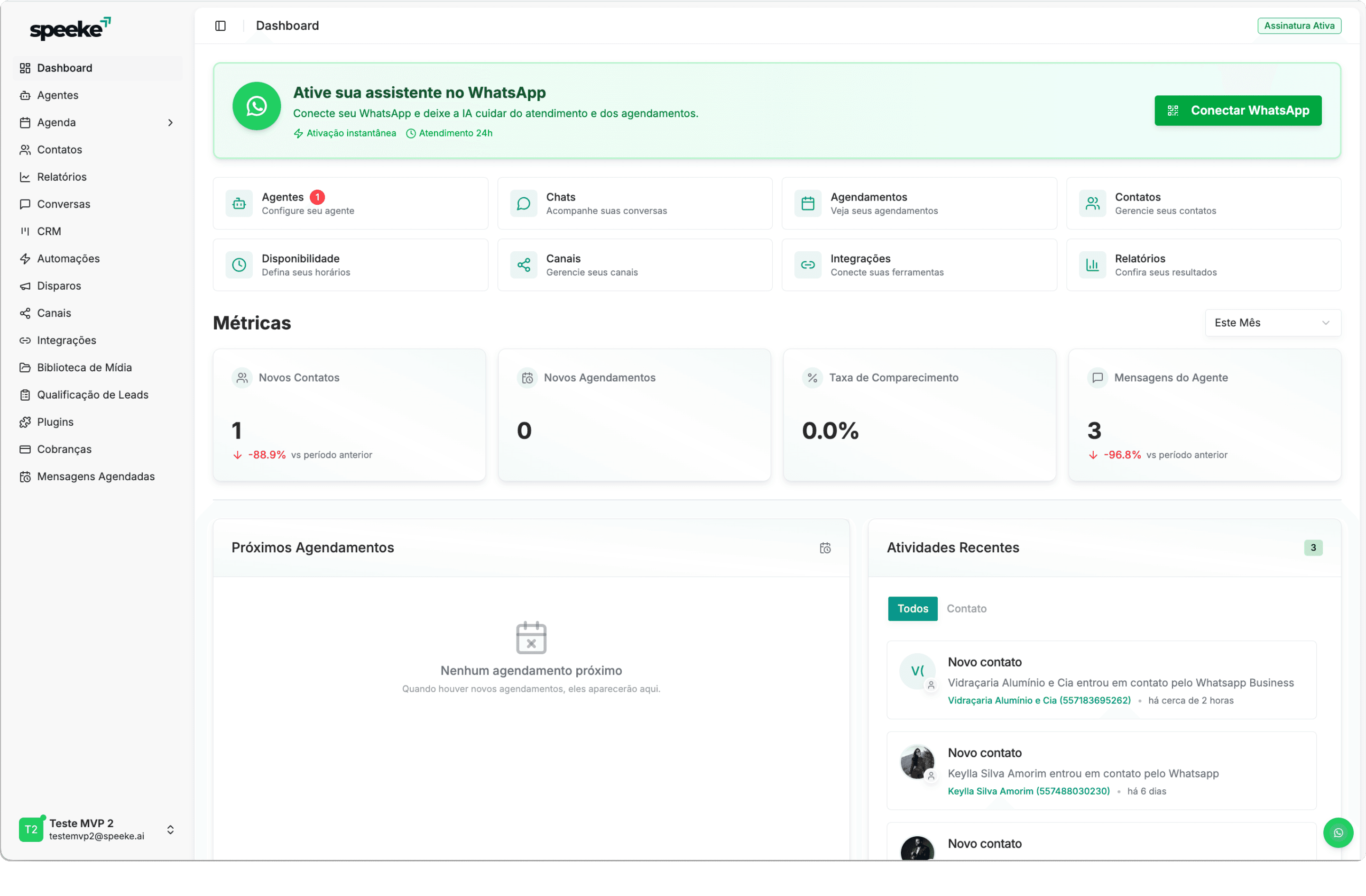 Drospecta's dashboard