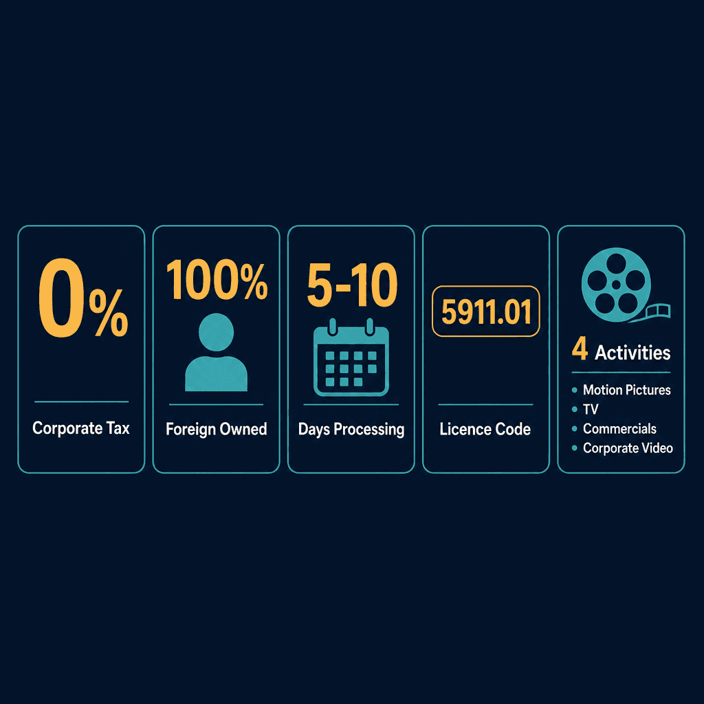 Infographic: Feature Film Production Business License in Dubai: Cost and Requirements