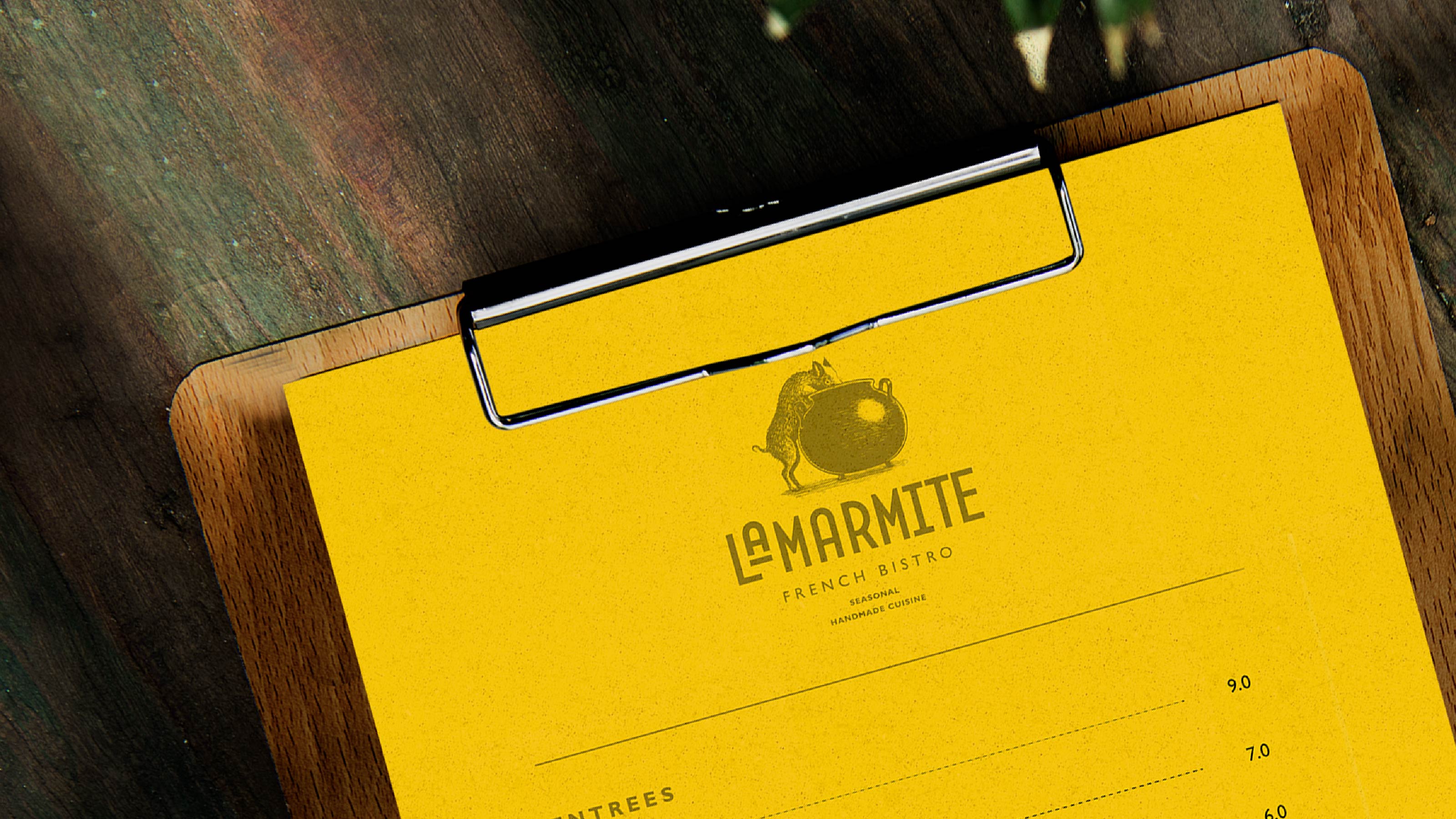 LaMarmite menu design