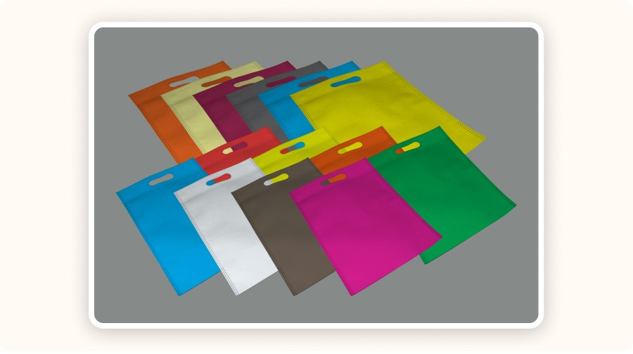 Colorful reusable shopping bags