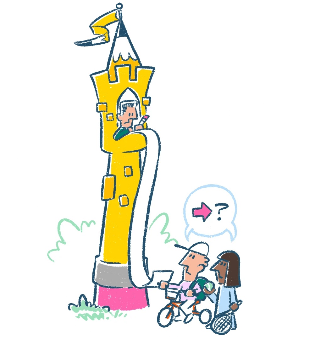 A runner preparing for the start