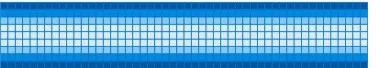 Gradient mosaic pool border, 7" wide, Aqua Collection reference B15, Mosaiclegs Art Studio