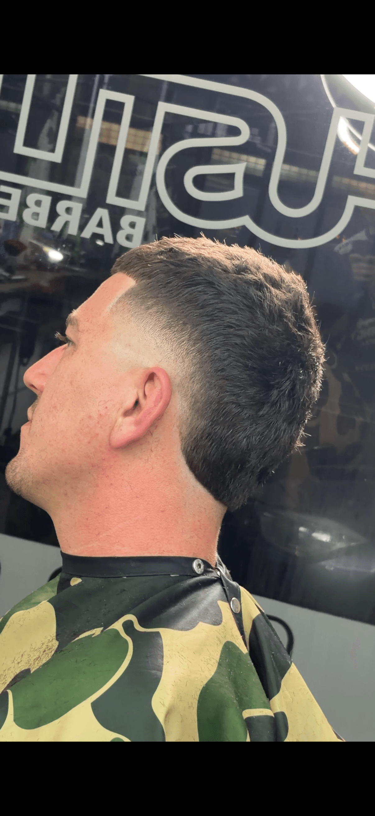 A finished haircut at Hustle Barbers, Chesterfield