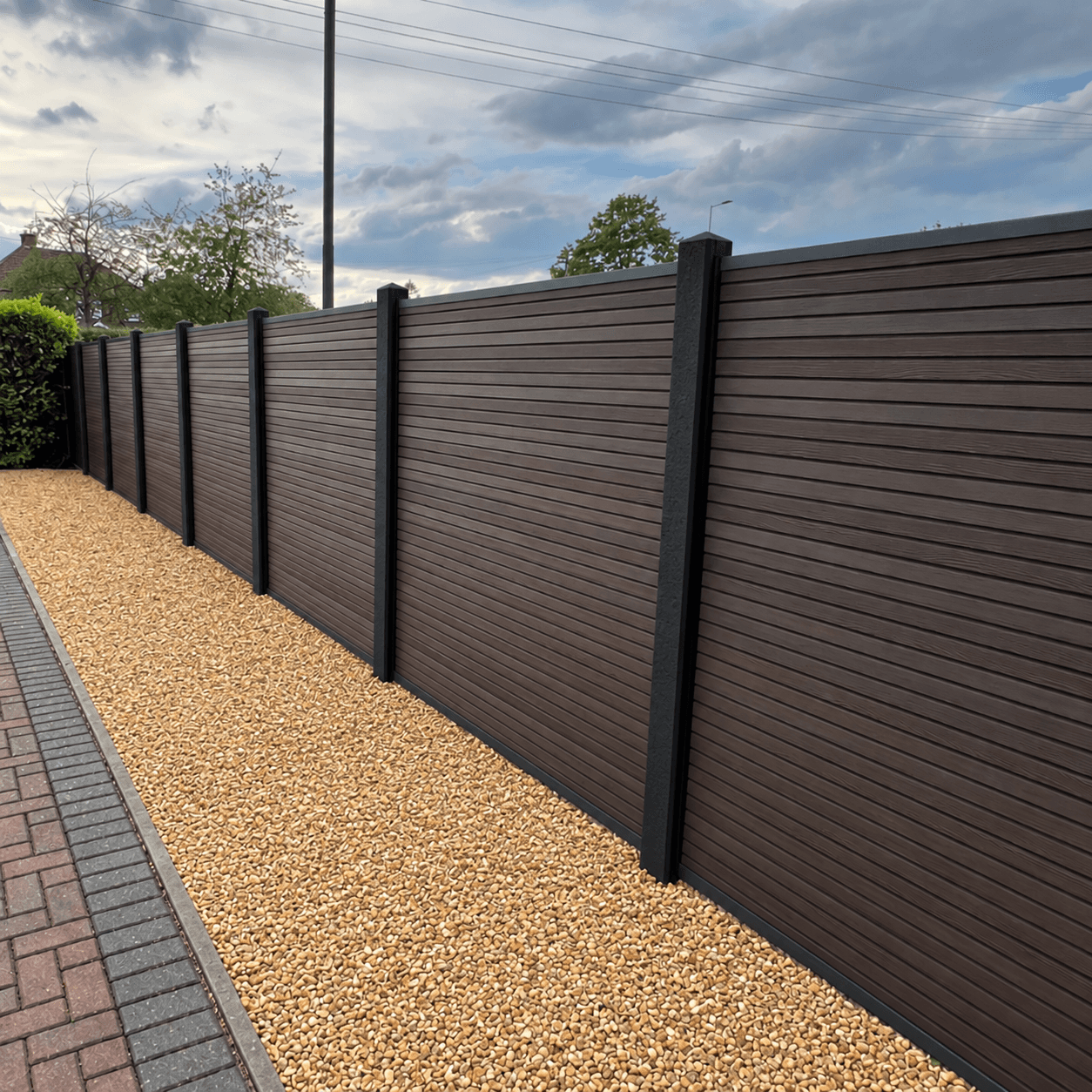 Finished Eco Fences composite boundary
