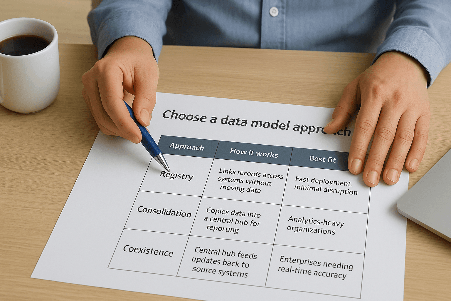 Choose a data model approach