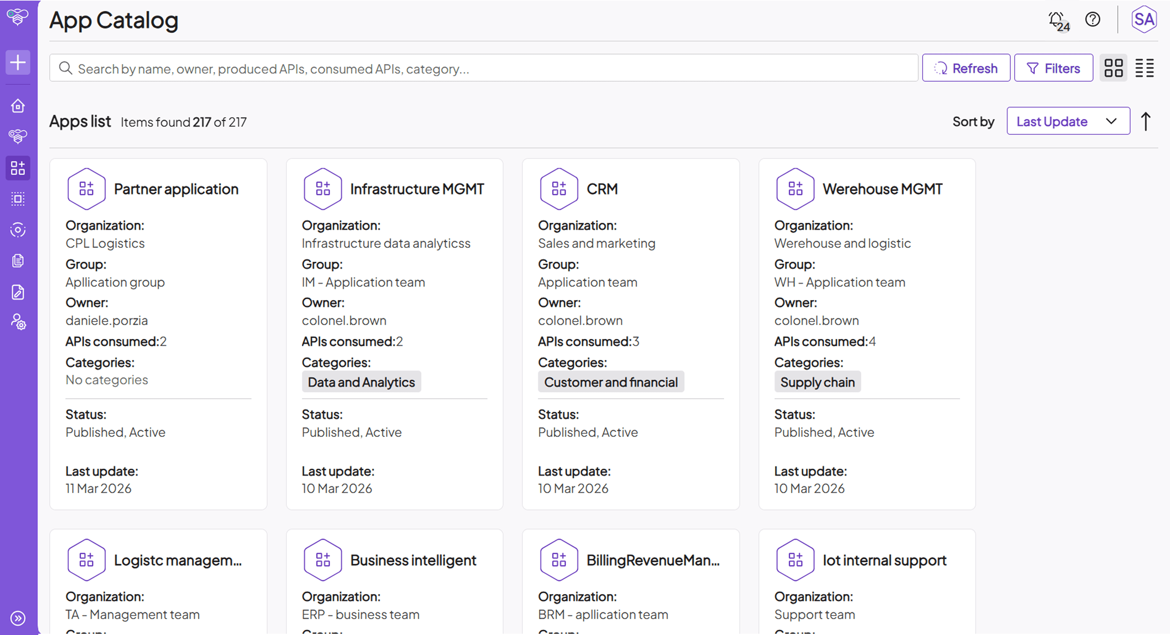 ApiShare App catalog