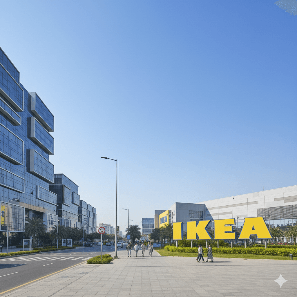 M3M Line Noida location advantage near large IKEA retail store