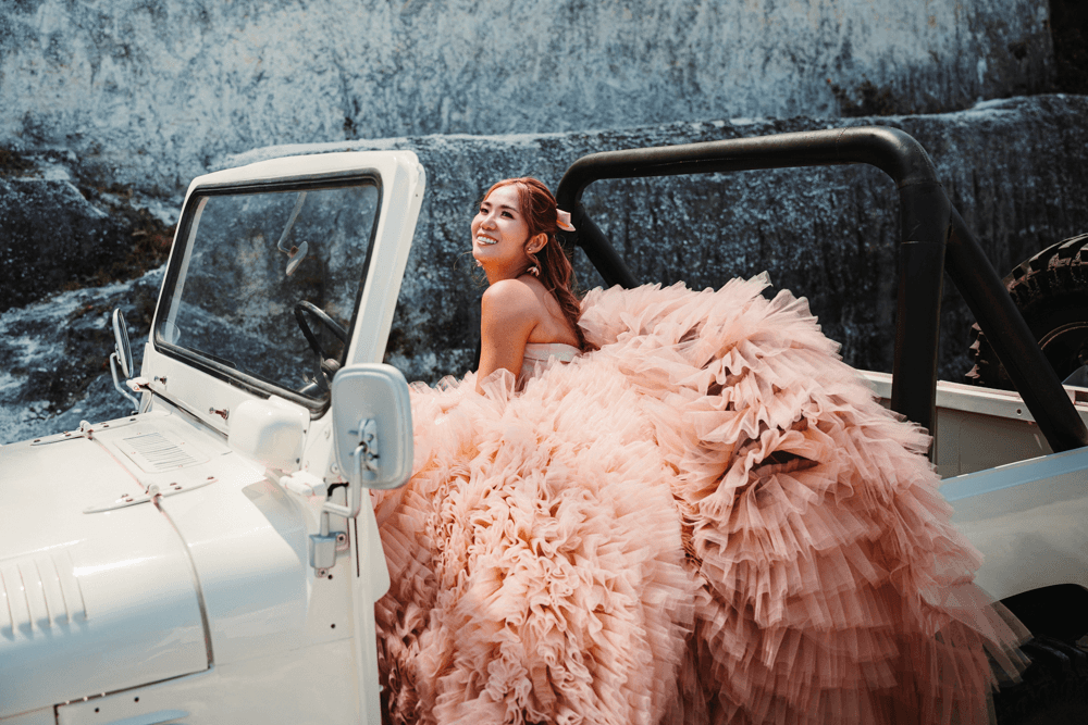 Close-up of joshua tree branches against a clear sky.