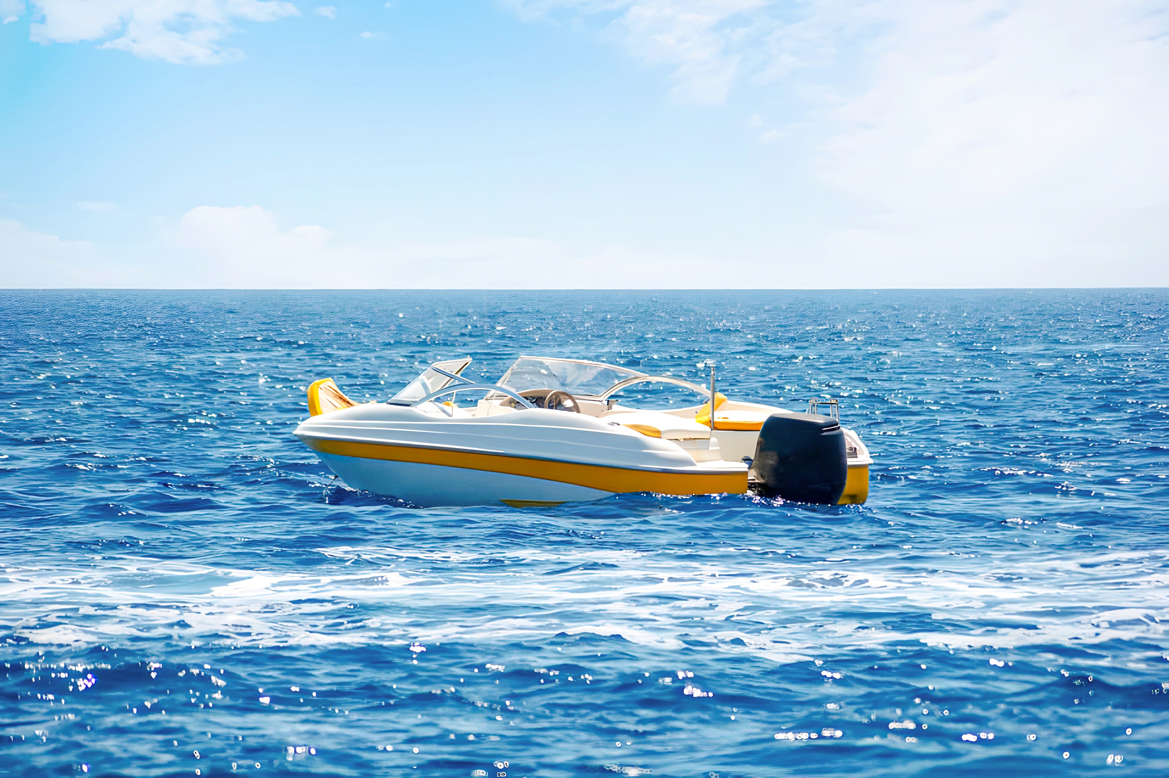 シャルム・エル・シェイクのティラン島付近で楽しむプライベートスピードボート体験。