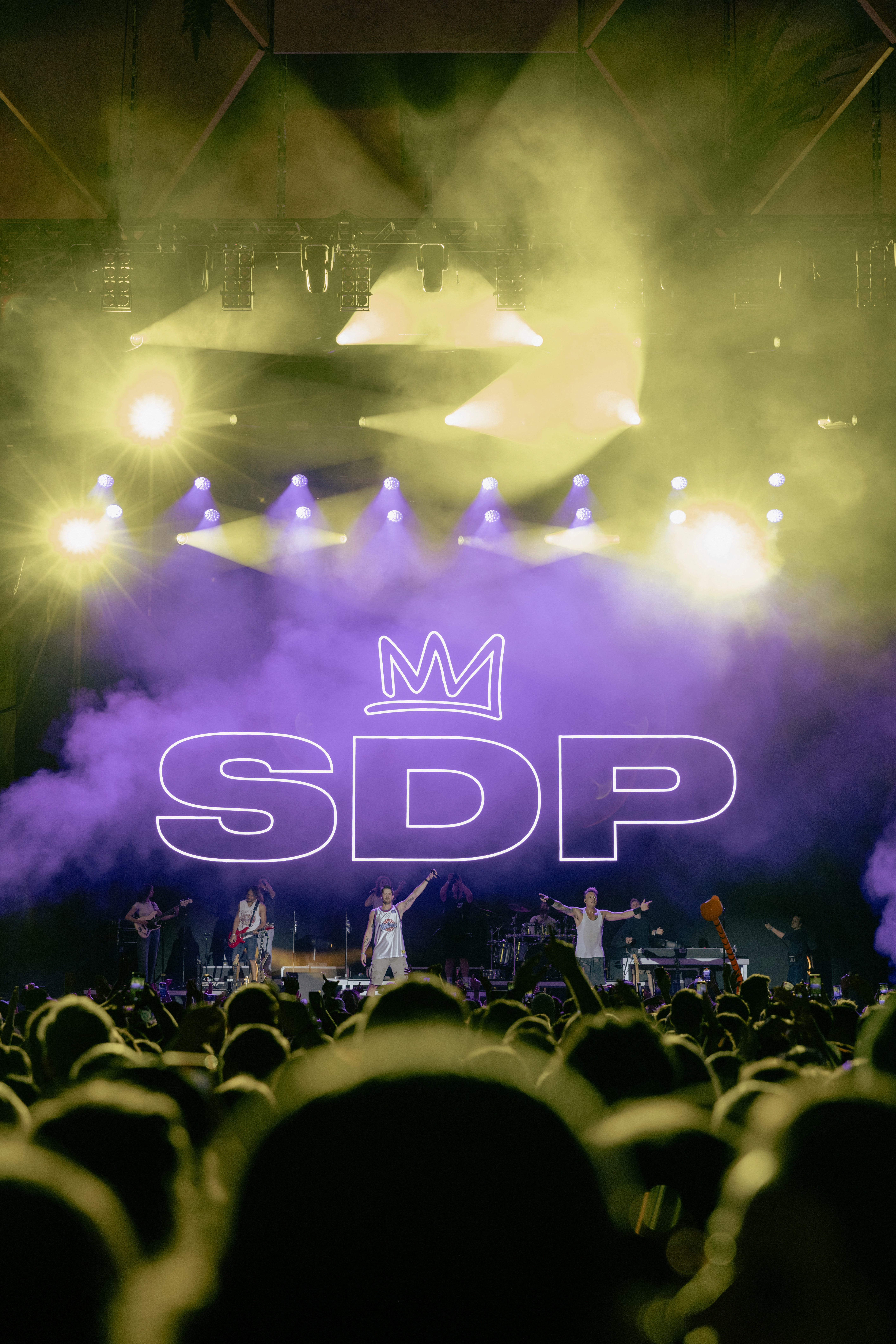 Stylish model in crowd