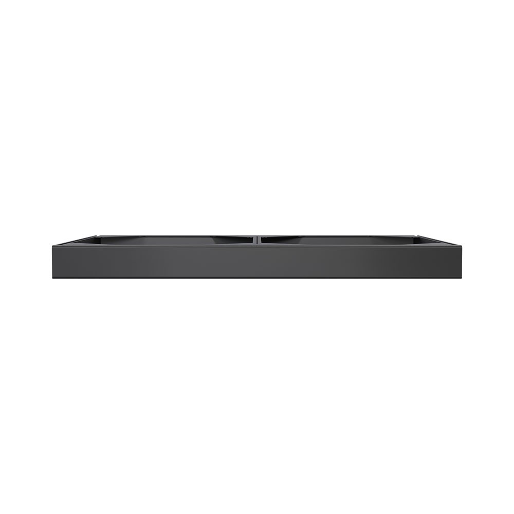 Black tray with four compartments