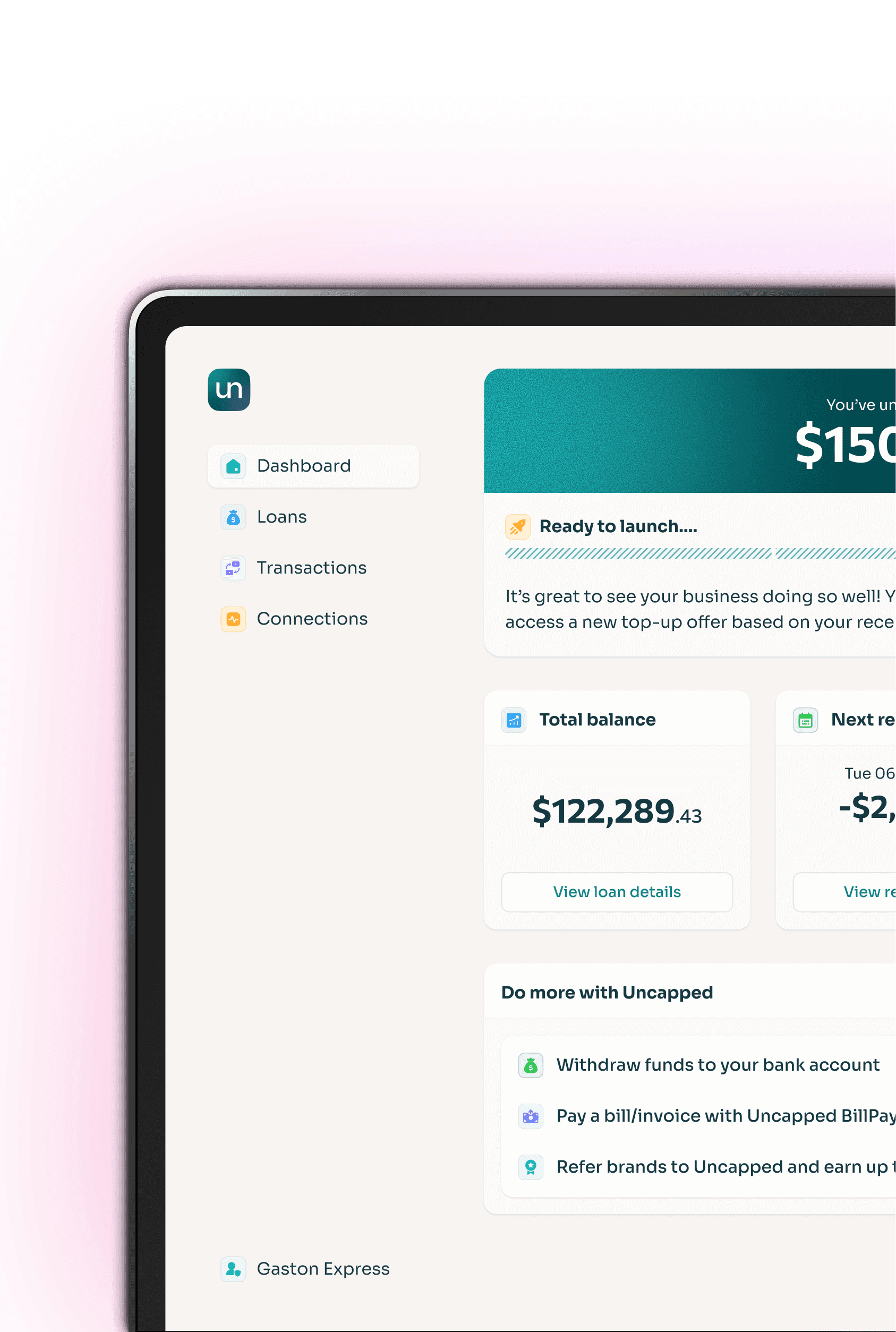 banking connections step during onboarding
