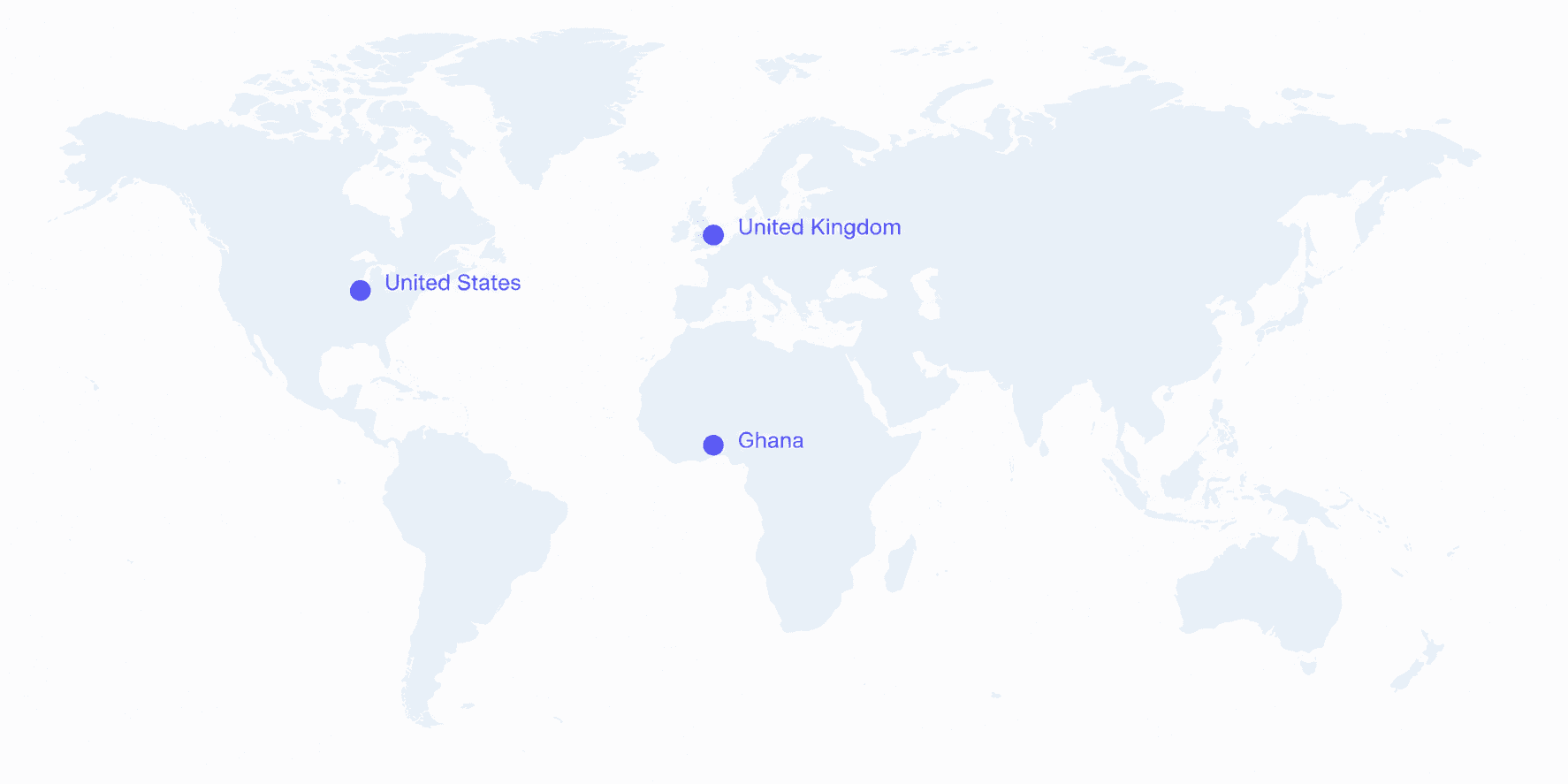 Subtle blue world map watermark