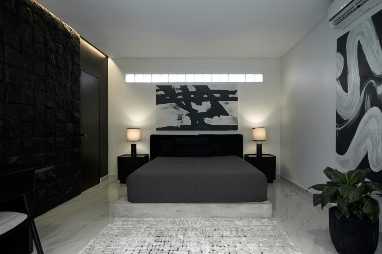 A two-level 2-bedroom villa in North Ubud, fully furnished and overlooking the surrounding jungle