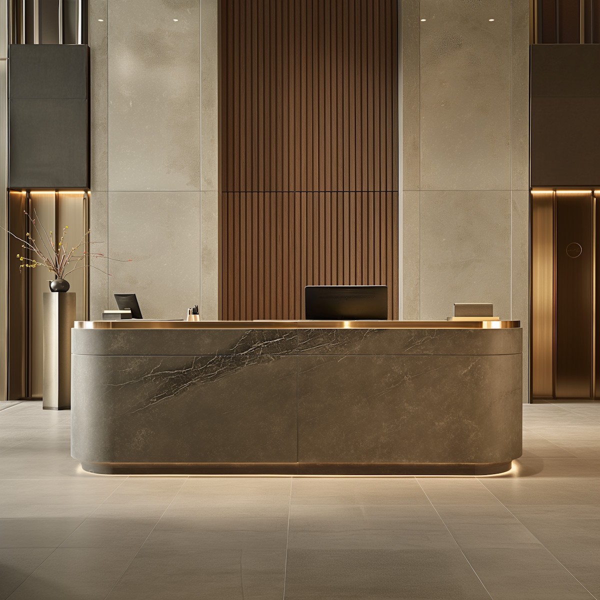 A elegant hotel reception