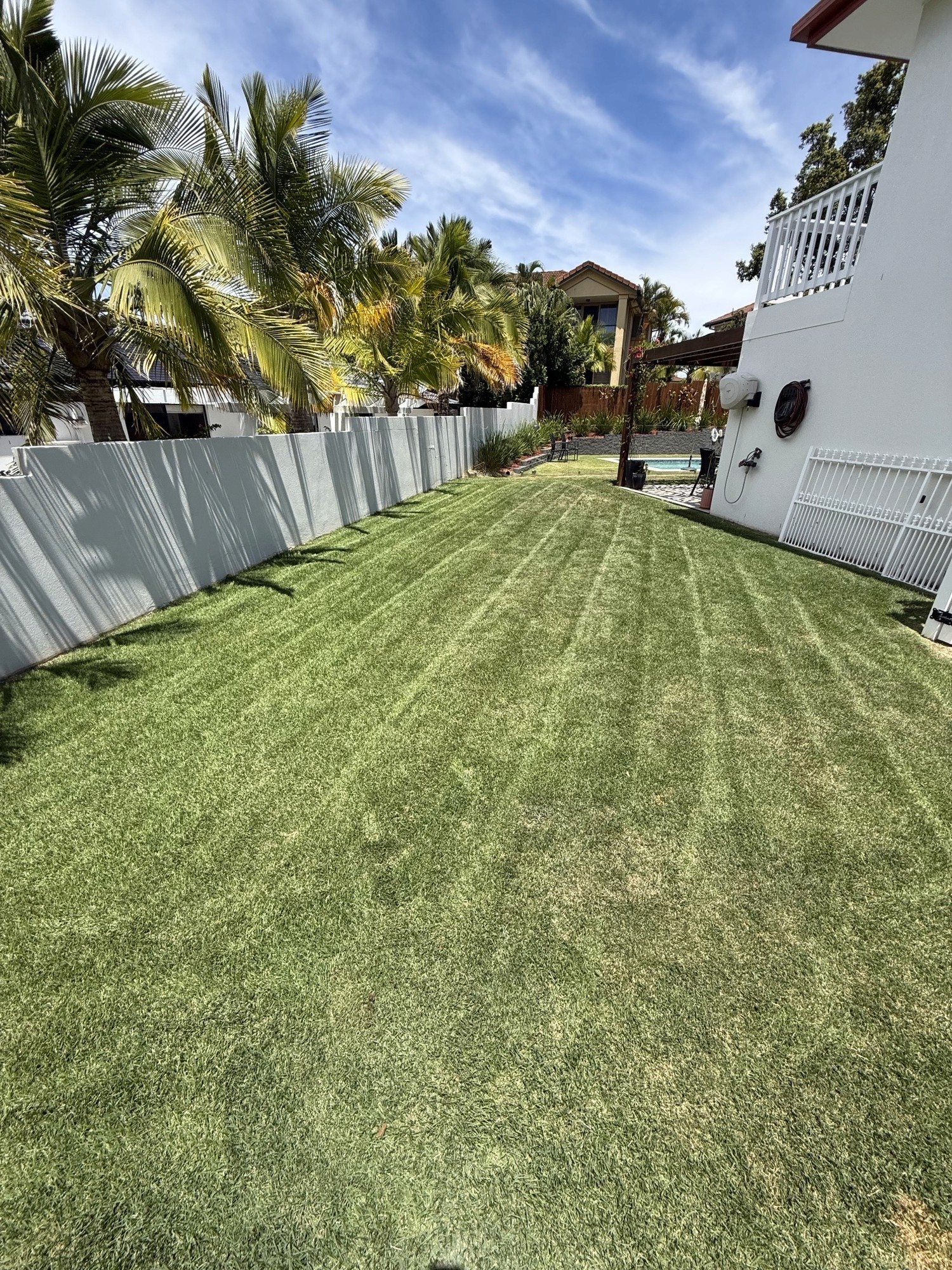 Residential lawn mowing service after results Carrara Gold Coast by Hepburn Property Maintenance