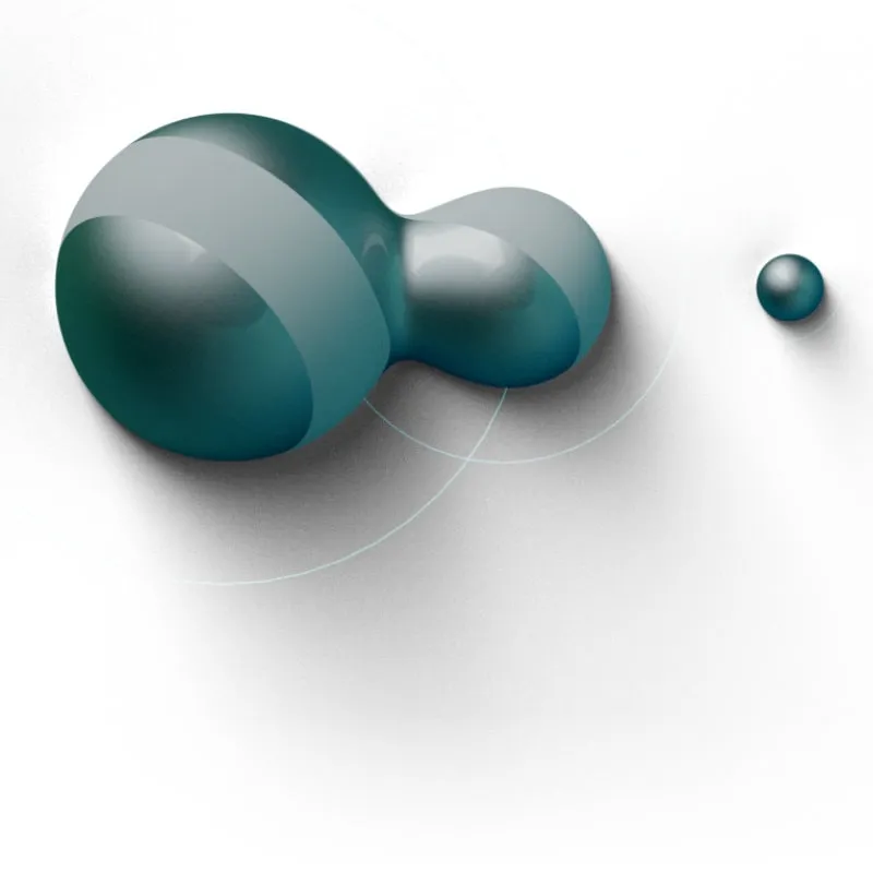 Dreidimensionale Kugel-Komposition – symbolische Darstellung modularer KI-Komponenten der Mercury.ai Plattform