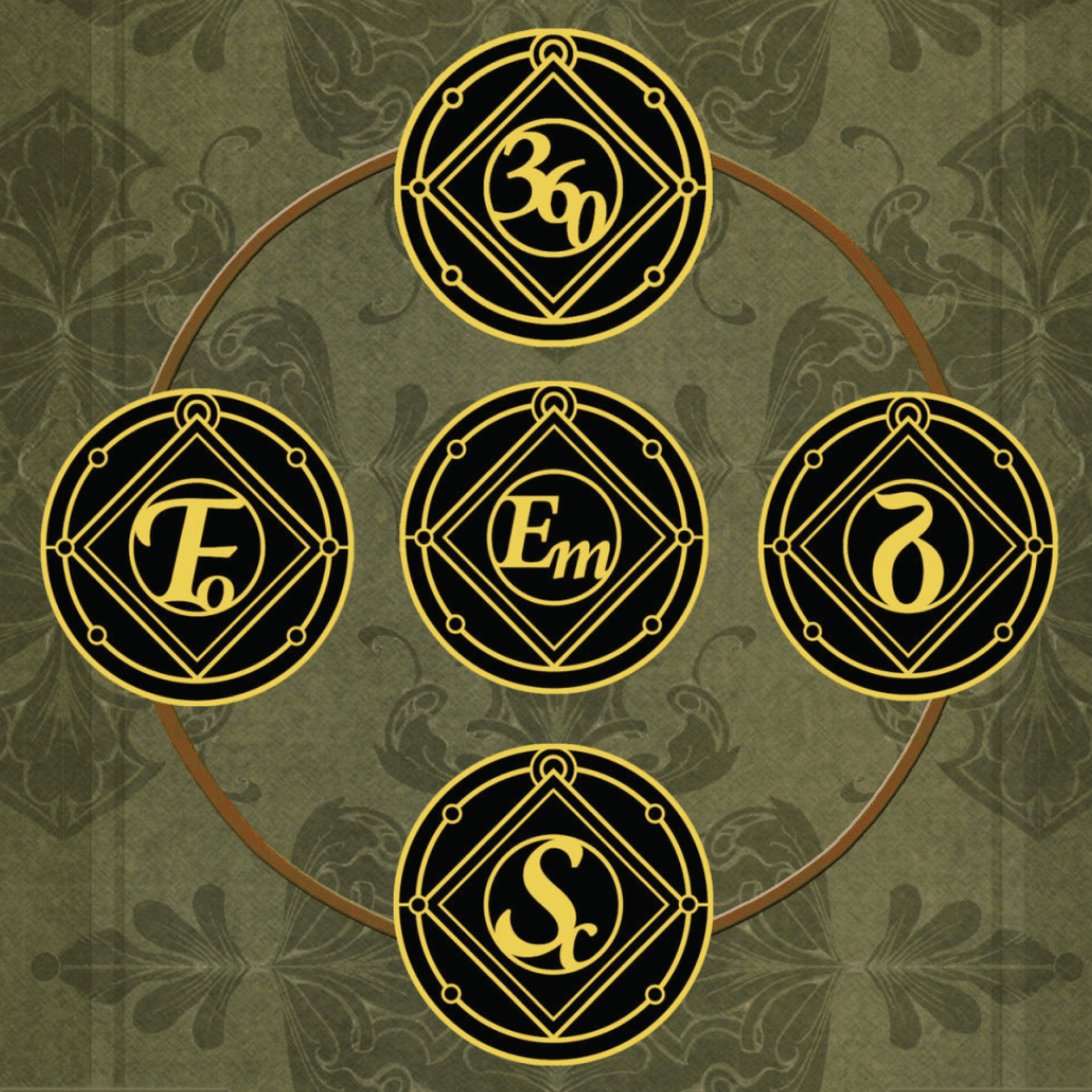 Symbol studies illustration badge set