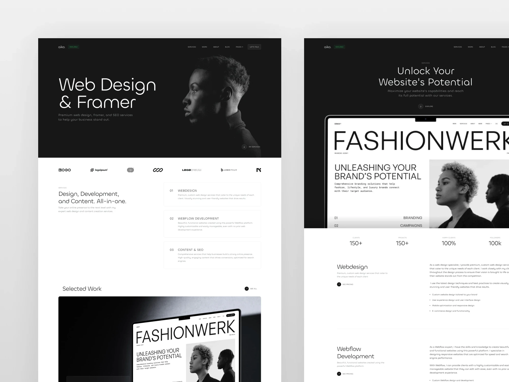 Aiko - Portfolio Website Template - Gallery Image #1