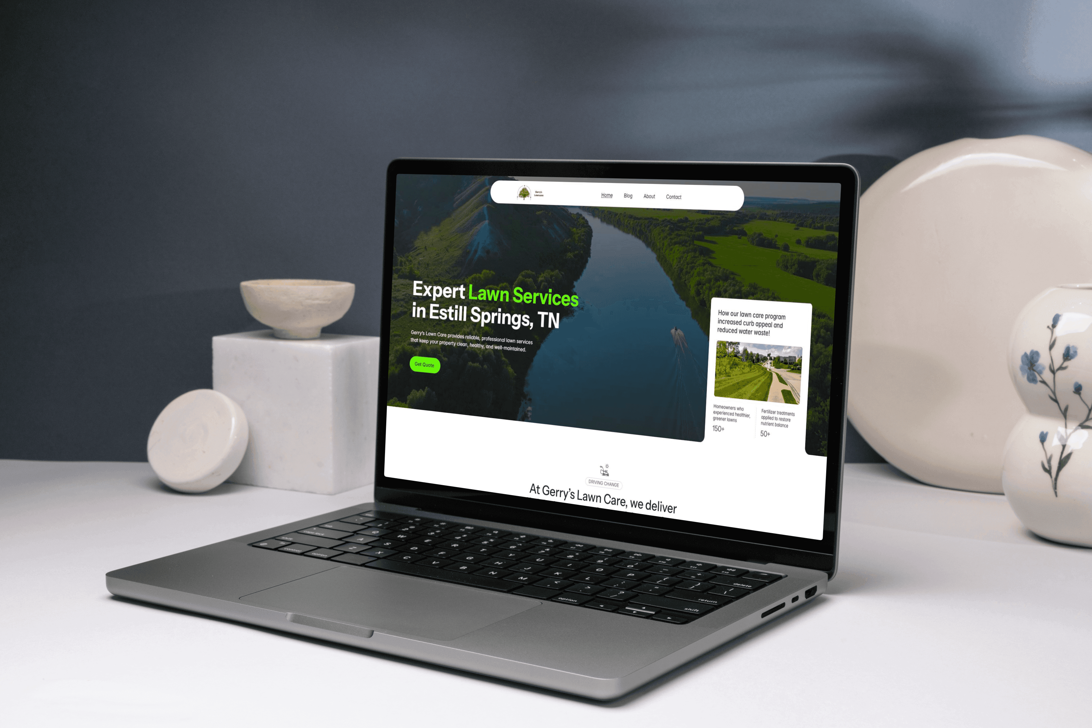 Gerry's Lawn Care Laptop Mockup