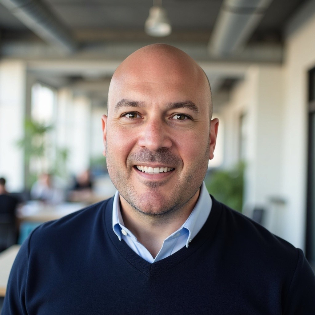 Portrait of portfolio creator – back view