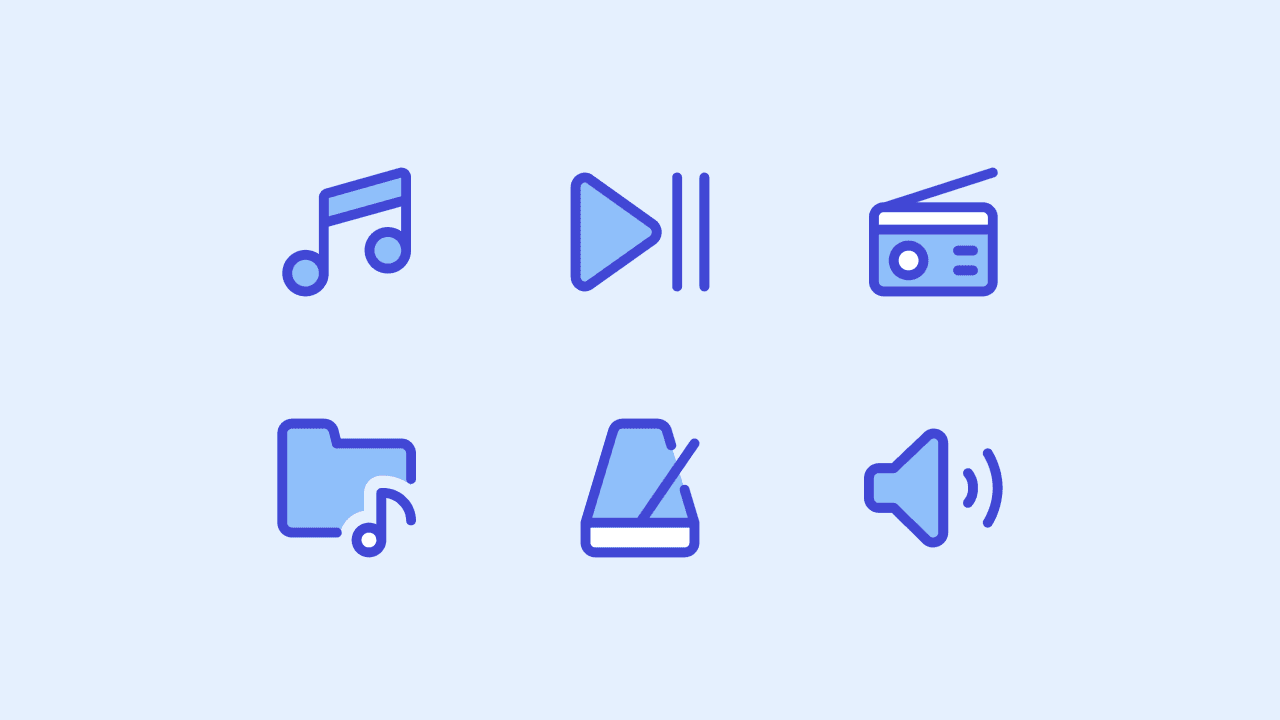 Core Duo Music Icon Set