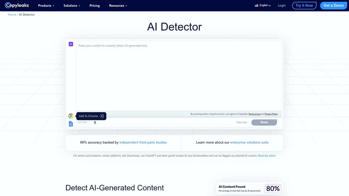 7 Essential What Is The Best AI Detector Tools for 2025 - Copyleaks AI Content Detector