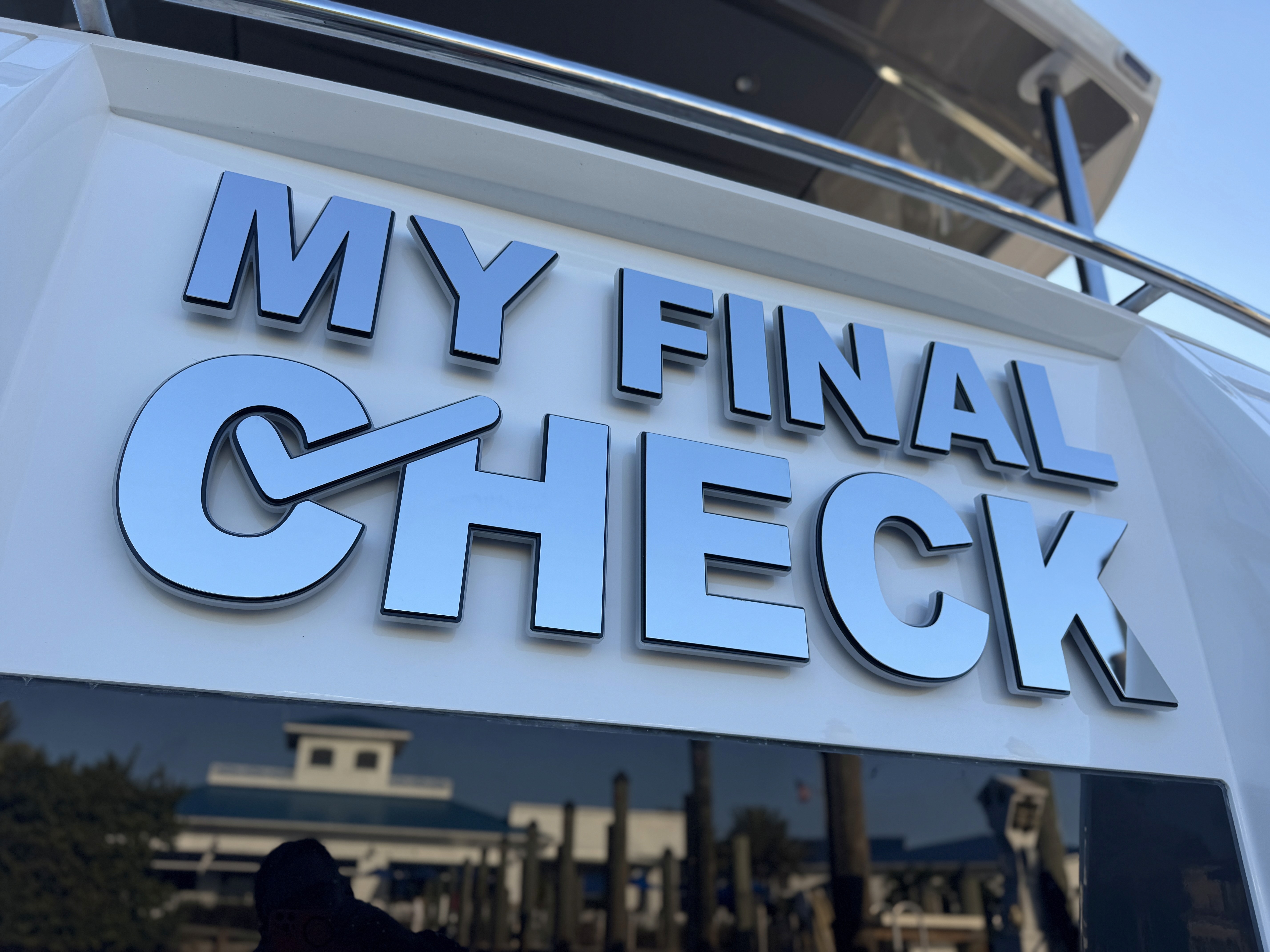 3D raised yacht name lettering My Final Check