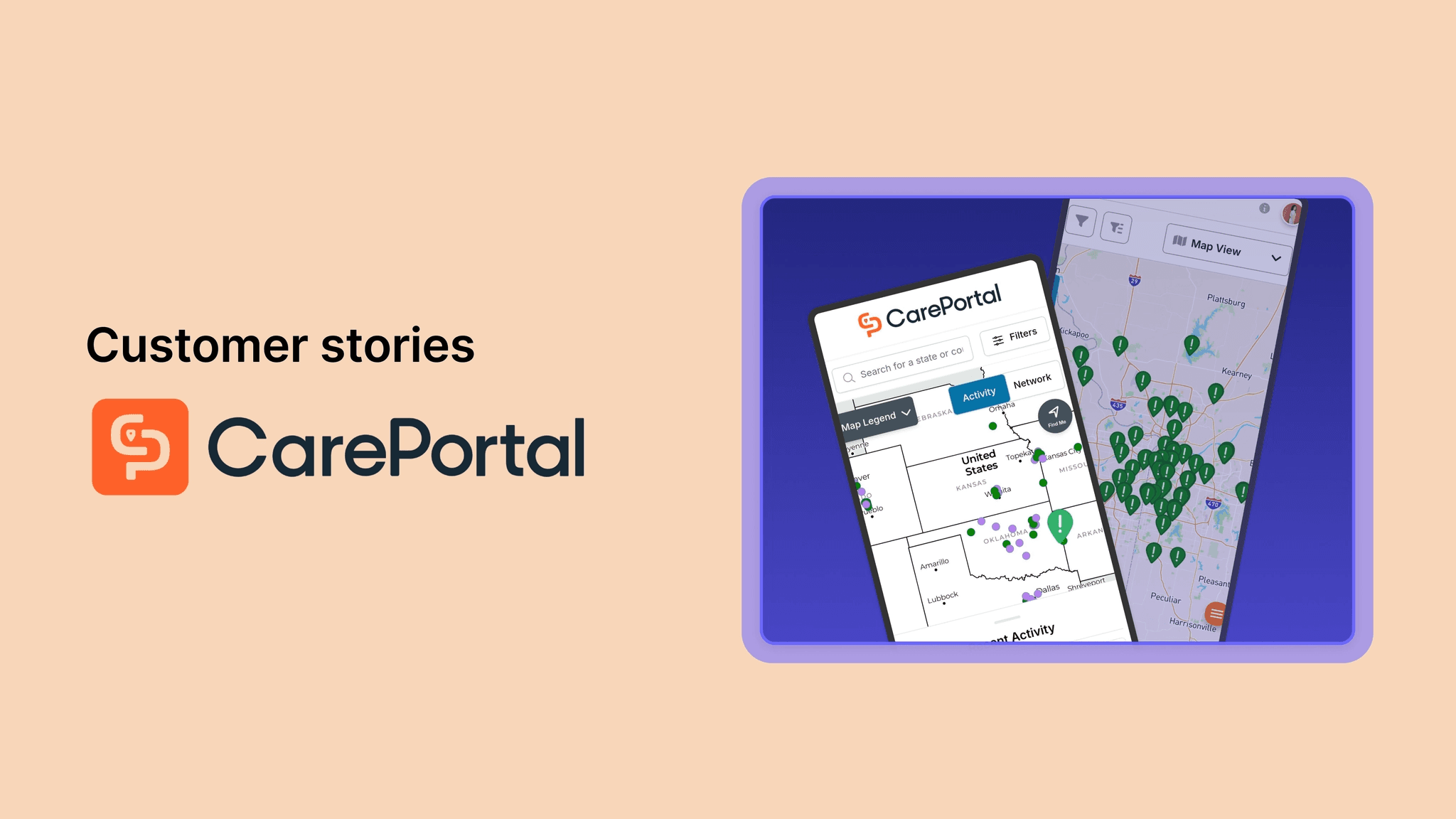 Cover image showing the logo of our customer Careportal for a case study with Useberry on how they improved their designs with usability testing