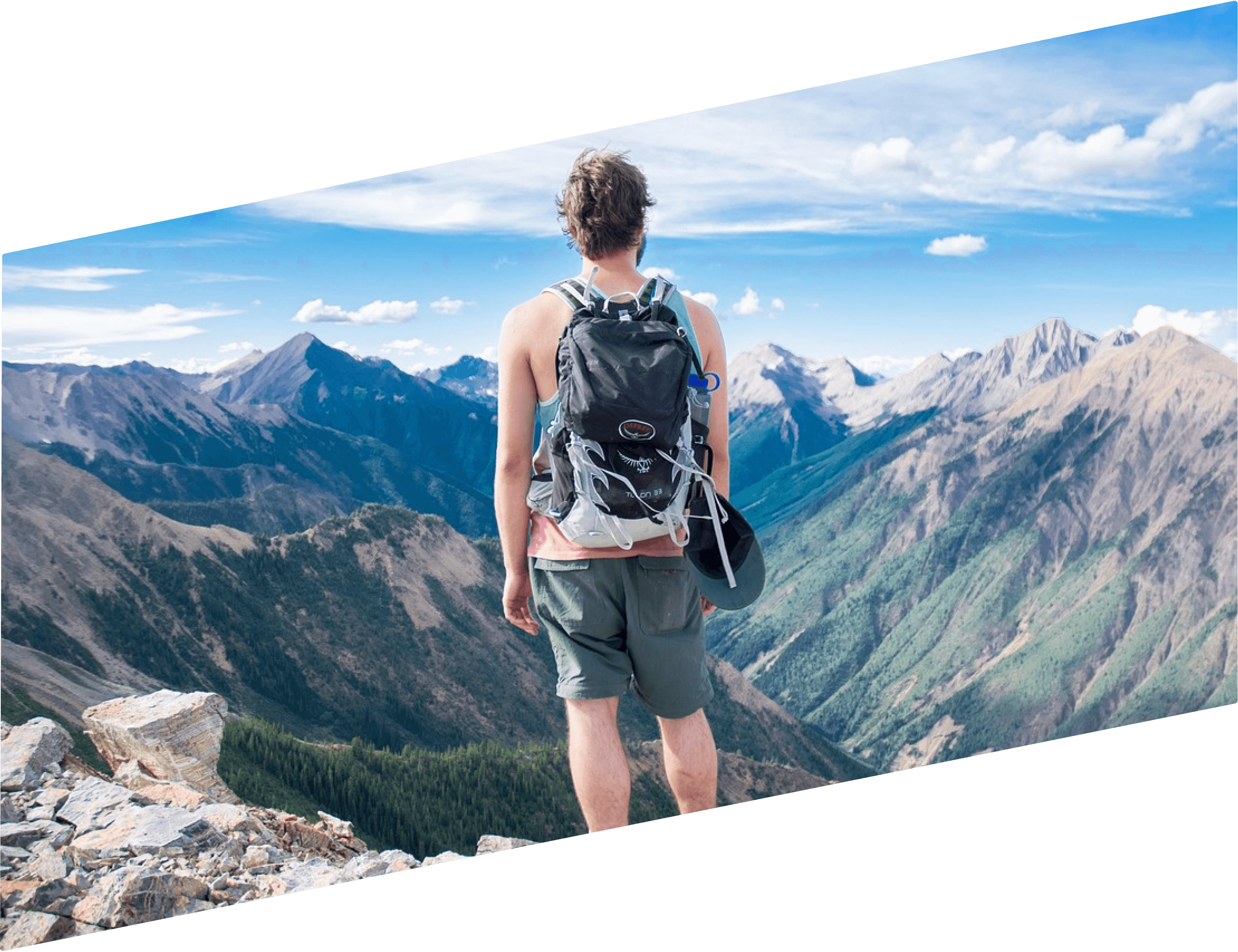 a person hiking