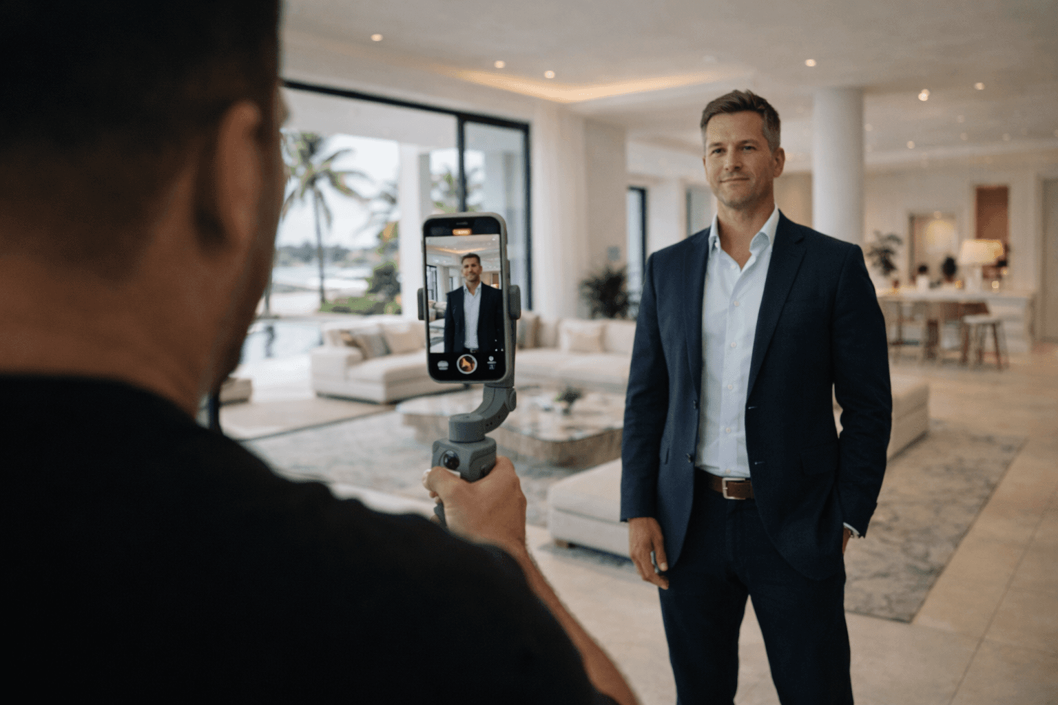 Person in fog with a glowing, glitching computer monitor head, dark cyberpunk portrait.