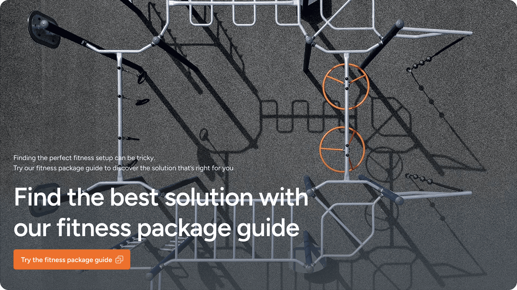KOMPAN fitness package guide interface with outdoor fitness equipment